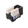 Keystone Connector Cat6 RJ-45 Punch Type 110 Female Black - - Mounts For Less