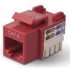 Keystone Connector Cat6 RJ-45 Punch Type 110 Female Red - - Mounts For Less