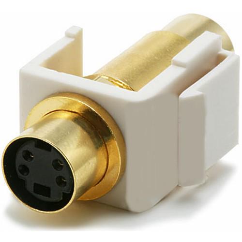 Keystone connector S-Video coupler F/F White - - Mounts For Less