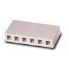 Keystone surface box white 6 bays - - Mounts For Less