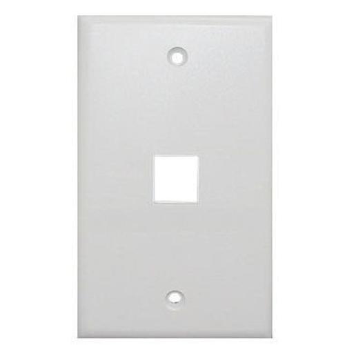 Keystone wallplate white 1 bay - - Mounts For Less