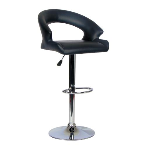 Luxury Bar Stool Swivel & Adjustable Leatherette Black - - Mounts For Less