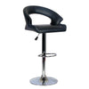 Luxury Bar Stool Swivel & Adjustable Leatherette Black - - Mounts For Less