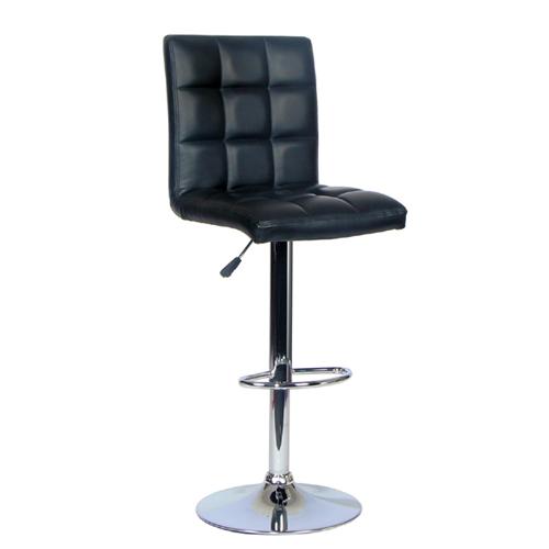 Luxury Bar Stool Swivel & Adjustable Synthetic Leather Black - - Mounts For Less