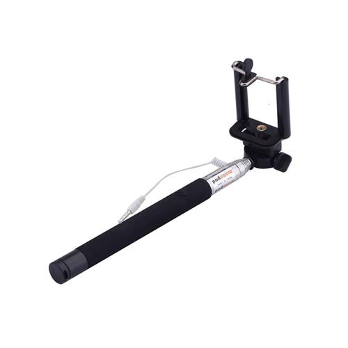 Monopod Selfie Stick Expendable Camera +Phone Mount Button Black - - Mounts For Less