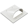 Pass-thru Wallplate for any cables DOUBLE white EXT - - Mounts For Less