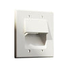 Pass-thru Wallplate for any cables DOUBLE white GT - - Mounts For Less