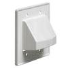 Pass-thru Wallplate for any cables DOUBLE White Reversible - - Mounts For Less