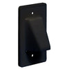 Pass-thru Wallplate for any cables SINGLE Black Reversible - - Mounts For Less