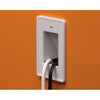 Pass-thru Wallplate for any cables SINGLE White Reversible - - Mounts For Less