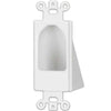 Pass-thru Wallplate for cables SINGLE white inside wall - DECORA - - Mounts For Less