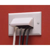 Pass-thru Wallplate SINGLE White Reversible Horizontal DECORA - - Mounts For Less