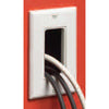 Pass-thru Wallplate SINGLE White Reversible Horizontal DECORA - - Mounts For Less
