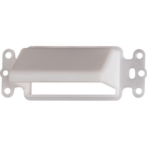 Pass-thru Wallplate SINGLE White Reversible Horizontal DECORA - - Mounts For Less