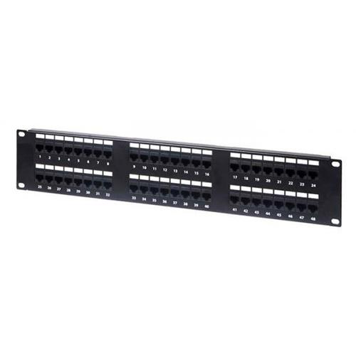 Patch Panel Cat6 48 ports with rack mount bracket UL - - Mounts For Less