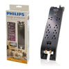 Philips Surge Protectors 8 Outlets 2160 Joules 4Ft Black - - Mounts For Less