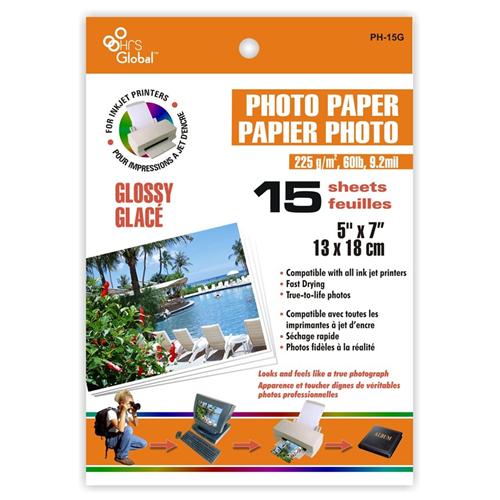Photo Paper 5'' X 7'' Glossy 15 Sheets - - Mounts For Less