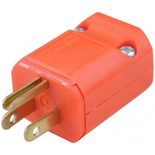 Plug for Power Cord nema 5-15P 125vac 15A 16-14awg SJT Orange - - Mounts For Less