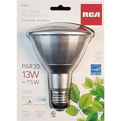 RCA LED Bulb PAR 30 13W Warm White 1000 Lumen - - Mounts For Less