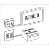 Recessed Media Box for cables and power outlets - White - - Mounts For Less