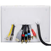 Recessed Media Box for cables and power outlets - White - - Mounts For Less