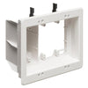 Recessed Triple Box for cables and power outlets TVBU White - - Mounts For Less