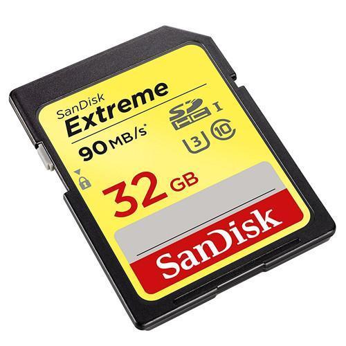 SanDisk Extreme SDHC Card Class 10 - USH-1 90R/40W MB/s 32 GB - - Mounts For Less