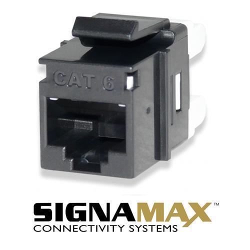 Signamax Keystone Connector Cat6 RJ-45 Punch Type 110 Female Black - - Mounts For Less