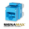 Signamax Keystone Connector Cat6a RJ-45 Punch Type 110 Female Blue - - Mounts For Less