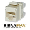 Signamax Keystone Connector Cat6a RJ-45 Punch Type 110 Female White - - Mounts For Less