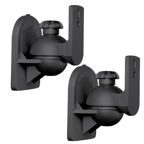 Swivel satellite speaker mounts black pair max 15 Lbs - - Mounts For Less