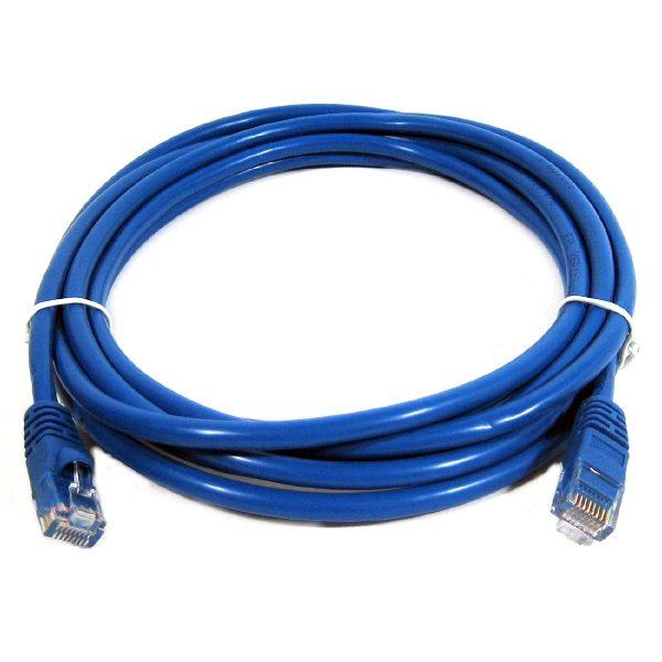 TechCraft Câble ethernet réseau Cat5e 350MHz RJ-45 100 Feet Blue - - Mounts For Less