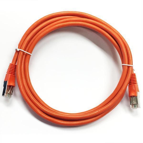 TechCraft Ethernet cable network Cat5e RJ-45 shielded 10 ft Orange - - Mounts For Less