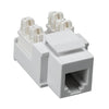 TechCraft Keystone Connector Cat3 6P6C RJ-12 Punch Type 110 Female White - - Mounts For Less