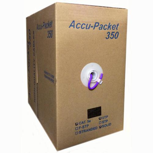 TechCraft Solid Cat5e Network Cable - FT4/CMG - Purple 1000' - - Mounts For Less
