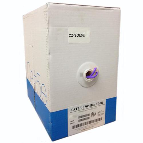 TechCraft Solid Cat5e Network Cable - FT4/CMR - Purple 1000' - - Mounts For Less