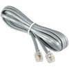 Telephone Cord 4 conductors M/M flat 7ft Grey - - Mounts For Less