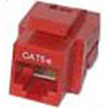 Toolless Keystone connector Cat5e RJ-45 Female Red - - Mounts For Less