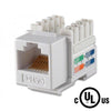 Toolless Keystone connector Cat5e RJ-45 Female White Punch Down - - Mounts For Less