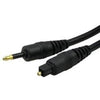 Toslink to Mini-Toslink Audio Fiber Optic Cable 3 ft - - Mounts For Less