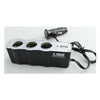 Triple cigarette ligther multiplier with USB charger 12 / 5vdc 1A , fuse 5a - - Mounts For Less