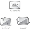 Triple Monitor Free Standing Desk Mount 15" - 30" - - Mounts For Less