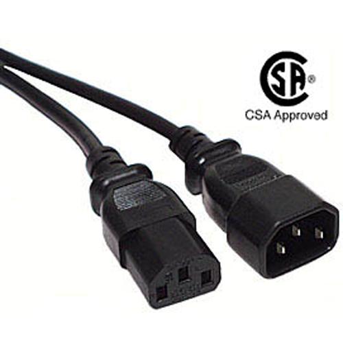 Universal power cord extension 06ft black - - Mounts For Less