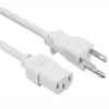 Universal power cord for computers HDTV and more 6ft white - - Mounts For Less