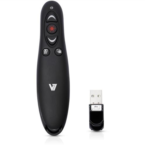 V7 Professional Wireless Presenter With Laser Pointer USB And Microsd Card Reader - - Mounts For Less