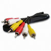 Video Composite + Audio Cable (3 RCA) M/M 12 ft - - Mounts For Less