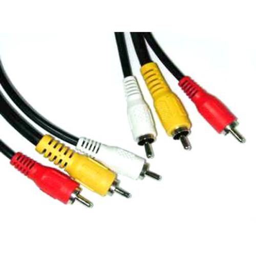 Video Composite + Audio Cable (3 RCA) M/M 25 ft shielded - - Mounts For Less