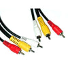 Video Composite + Audio Cable (3 RCA) M/M 25 ft shielded - - Mounts For Less