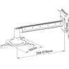 Wall projector mount black max 33 lbs with extention 358-578mm - - Mounts For Less