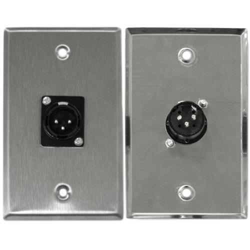 XLR 3 Pin Male Zinc Alloy Wall Plate - - Mounts For Less